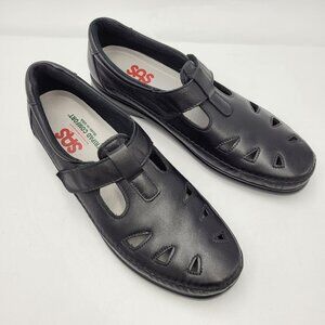SAS Roamer EZ Strap Walking Shoes Women's 10 SLIM Tripad Comfort Black Leather